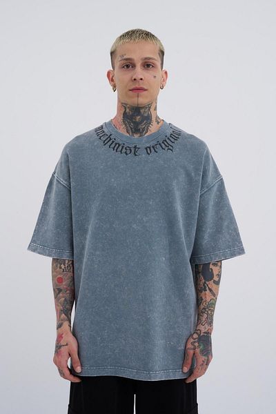 Machinist Blockbuster Printed Men's Oversize T-Shirt - Washable Ghost Spotted
