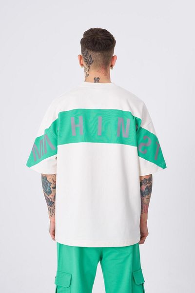 Machinist Ανδρικό T-Shirt Ecru Green - Machinist Reflector Printed