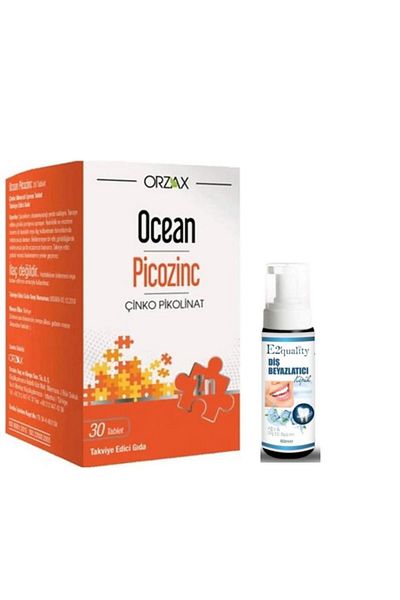 Ocean Picozinc 30 Tablets Supplementary Food - Teeth Whitening Foam Gift