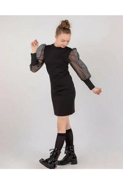 ugurbocegicocukdunyası Πασχαλίτσα Παιδικό Full Lycra Φόρεμα με τούλι μανίκια (11-15) Ηλικία