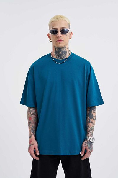 Machinist Ανδρικό μπλουζάκι Basic Super Cotton Oversize Dark Petrol