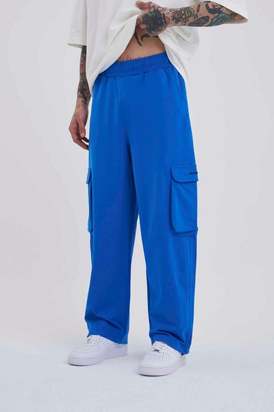 Machinist Oversized Cargo Pockets Φαρδύ αθλητική φόρμα μπλε