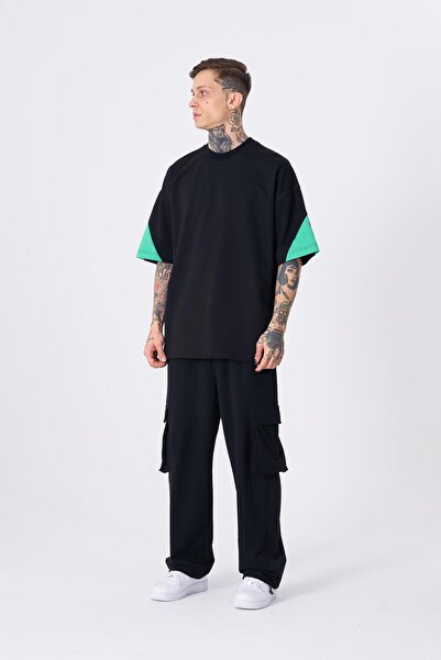 Machinist Чорно-зелені чоловічі шорти Машиніст Рефлектор з принтом