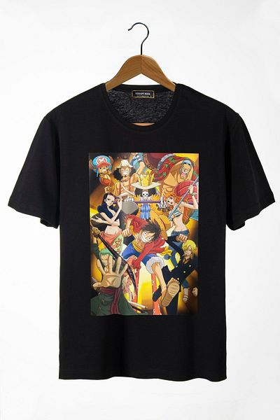 Orijin Tekstil Jojo's Bizarre Adventures - Unisex Black Anime Printed T-Shirt