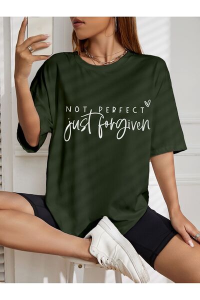 LAND MODA NOT PERFECT Надрукована футболка Oversize