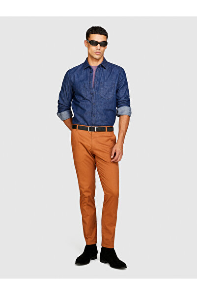 Sisley Ανδρικό τζιν πουκάμισο από 100% βαμβάκι