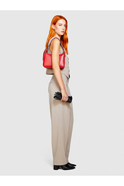 Sisley Dark Ecru Women's Vest - Wool Blended