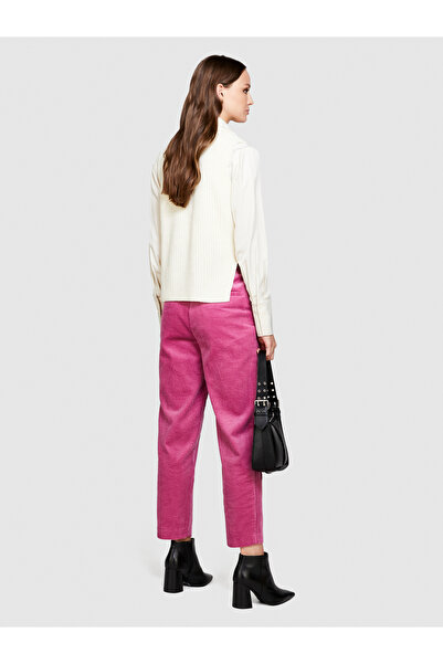 Sisley Παντελόνι Jogger Candy Pink Velvet - 100% βαμβάκι