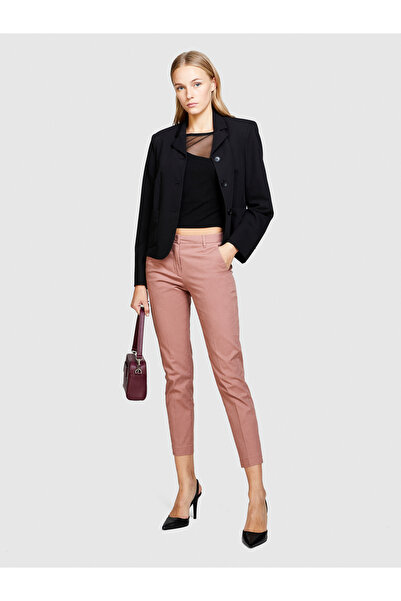 Sisley Women's Slim Fit Powder Gabardine Trousers