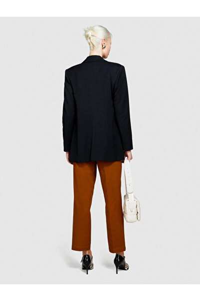 Sisley Καφέ Μείγμα Καταστάσεων Βαμβακιού - Γυναικείο παντελόνι υψηλής κατηγορίας Regular Fit