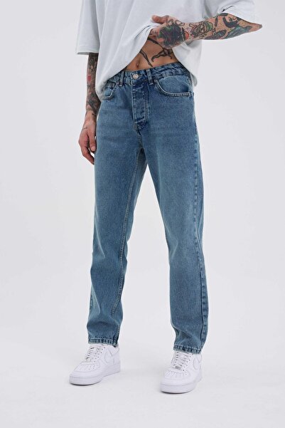 Machinist Men's Blue Effect Loose Fit Jean Trousers
