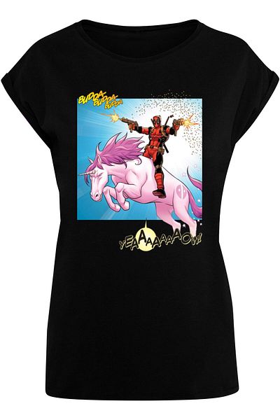 ABSOLUTE CULT Damen Ladies Deadpool - Unicorn Battle T-Shirt