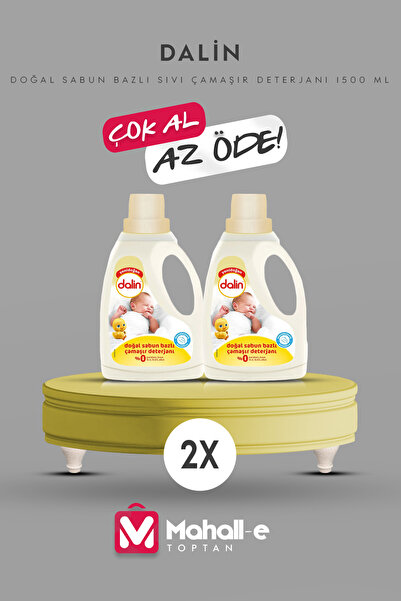 Dalin Sensitive Doğal Sabun Bazlı Sıvı Çamaşır Deterjanı 1500 ml 2'li