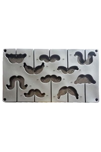 PASTRY PLANET قالب إيبوكسي سيليكون للشارب ذو 10 فتحات - الشوكولاتة والصابون ا...