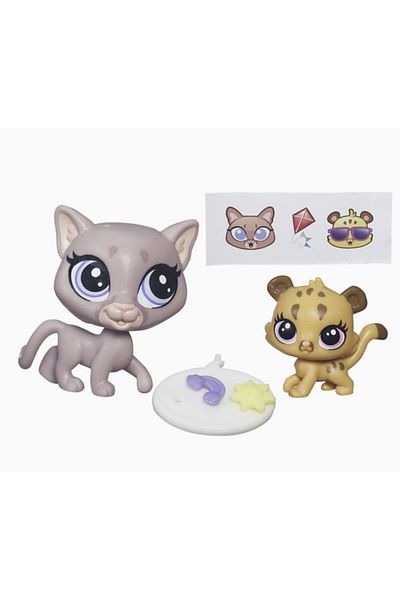 Littlest Pet Shop Minish And Cub Sunny Cougar, Cubby Cougar Minis Pet Shop Original Minis Lps