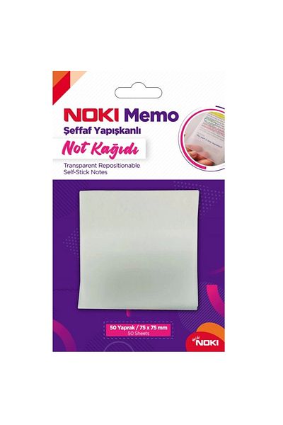 Noki Adhesive Note Paper Memo 50 Yp 75x75 Transparent 12300 12 Pack /