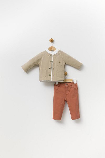 Babydola Gabardine Jacket Trousers Badi Holiday Boys' Sports Suit 3-Piece 13819