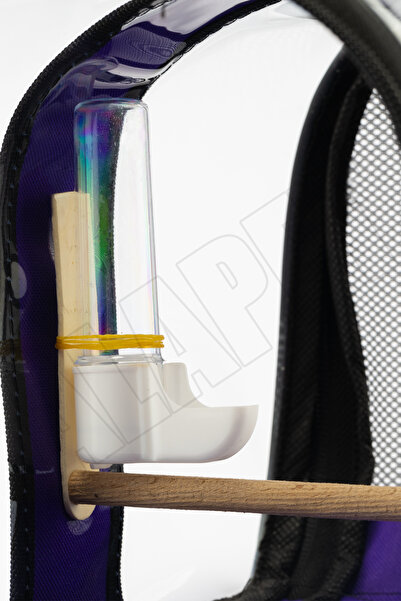 ENS PLASTİK Kuş Taşıma Çantası Suluklu Tünekli 32x22x20 Büyük Boy 1. Kalite, Mor