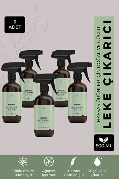 Hassas Ürünler İçin Doğal ve Güçlü Leke Çıkarıcı Sprey - 500 ML x 5 Adet