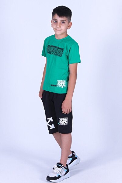 YA KO KİDS Crni tekst Štampano Capri Sa kapuljačom Set gornjeg i donjeg dela