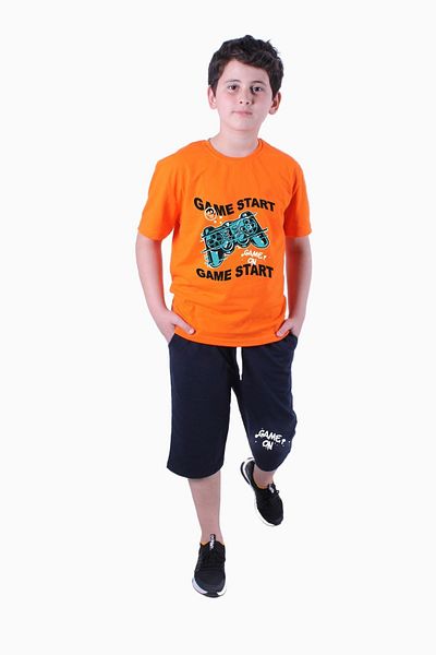 YA KO KİDS Printed Raincoat Suit for Boy - Set Top and Bottom
