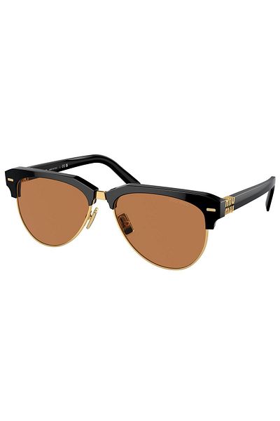 Miu Miu MU09ZS1AB2Z157 Black Bone Framed Brown Lens Women's Sunglasses - UV400
