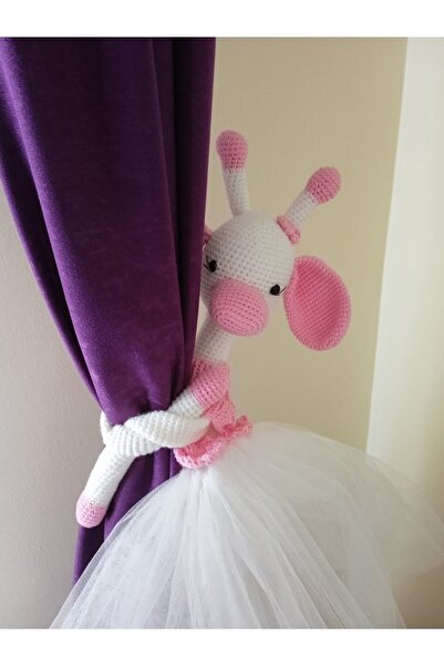ÖrgüAna Ikili Zurafa Perde Tutucu Amigurumi