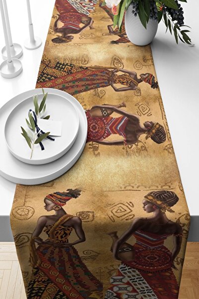 Pelangi African Ethnic Pattern - Stain Resistant Fabric Living Room Kitchen T...
