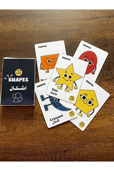 Teacherg game İngilizce/Arapça ilk sözcük kartlar (flash cards) Şekiller (12 ...