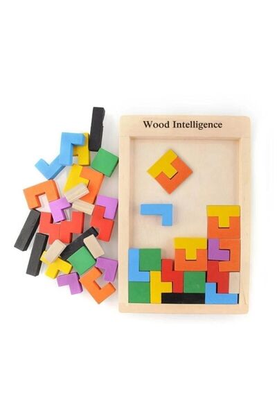 kaan oyuncak Ahşap Tetris Ahşap Parçalı Ithal Eğitici Oyuncak