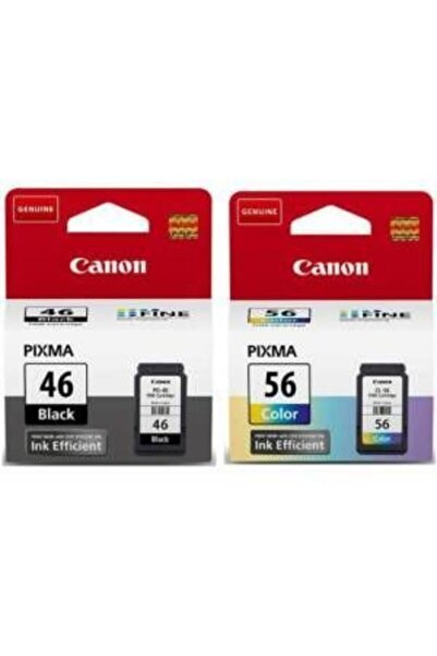 Canon Bitmeyen Kartuşlu Pg-46 Siyah + Cl-56 Renkli Orjinal Kartuş