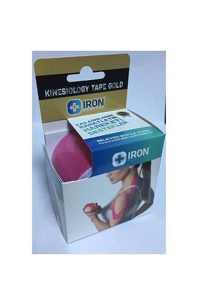 iron medical Kinesiology Tape Gold 5cm X 5 M Pain Tape Pink