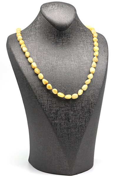 Alibaba Doğaltaş Damla Kehribar Kolye – 64 cm