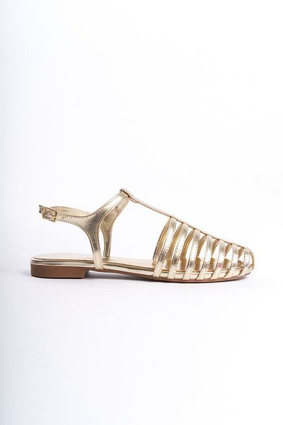 Shoesers Sandale de balerină din piele moale cu talpă joasă pentru femei