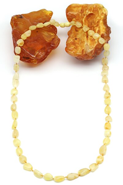 Alibaba Doğaltaş Damla Kehribar Kolye – 64 cm