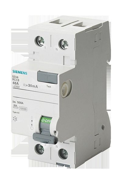 Siemens 2*40a 30ma Residual Current Protection Relay 5sv4314-0