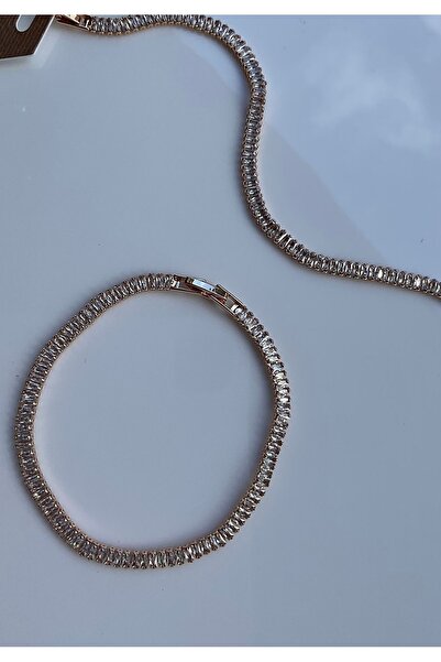 BÜŞRA JEWELRY رقيقة الرغيف الفرنسي حجر الزركون سوار الممر المائي