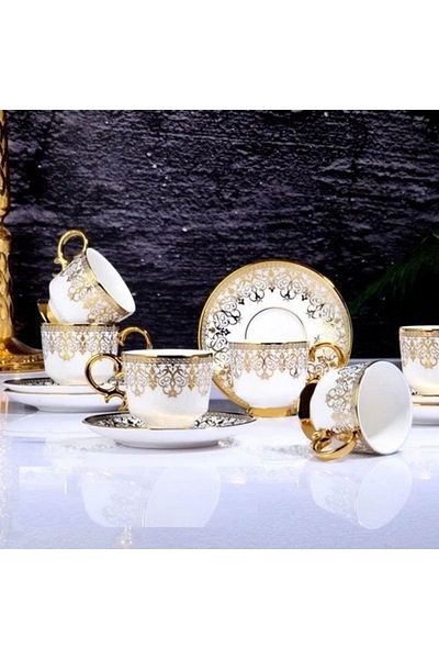 Kosova Isabella Porcelain 6-Piece Cup Set 90 Cc Ist-125