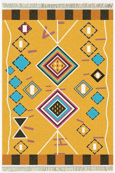 kilim home Cotton Serisi Iskandinav Geometrik Desenli Dekoratif Dokuma Taban ...