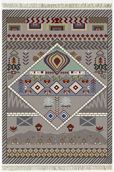 kilim home سجادة قاعدة منسوجة مزخرفة بنمط عتيق من سلسلة القطن ذات تصميم قديم