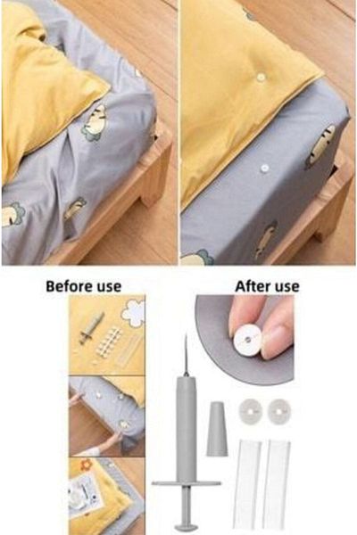 DEMİRHAN İTHALAT Duvet Cover Fixing Set - Duvet Cover Clip Set Yorganiğne03