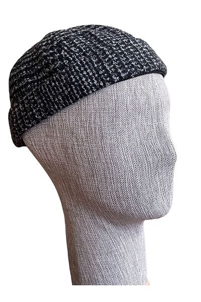 Rupen Kraft Winter Stamp Retro Hip Hop Dockers Brimless Kipa Skullcap Cap Hat (With Velcro at the Back)
