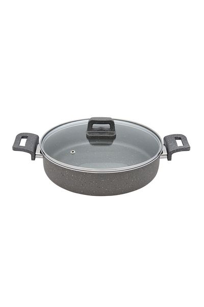 Mehtap 24 Cm Gray Granite Pot