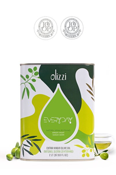 Olizzi Everyday Natürel Sızma Soğuk Sıkım Erken Hasat Zeytinyağı Ödüllü 2 LT