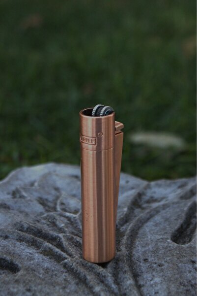 Clipper Mat Rose Gold Taşlı Çakmak
