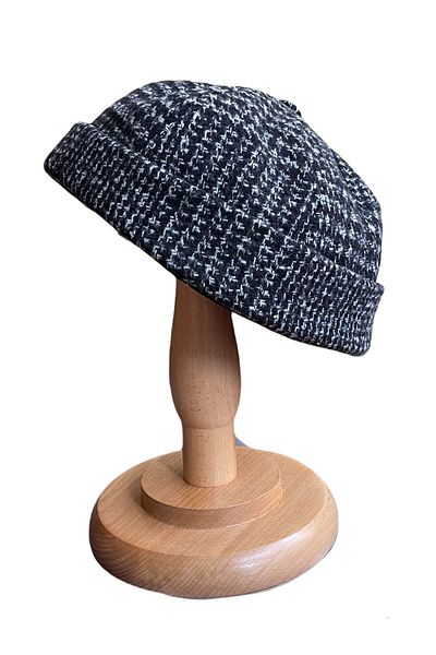 Rupen Kraft Winter Stamp Retro Hip Hop Dockers Brimless Kipa Skullcap Cap Hat (With Velcro at the Back)