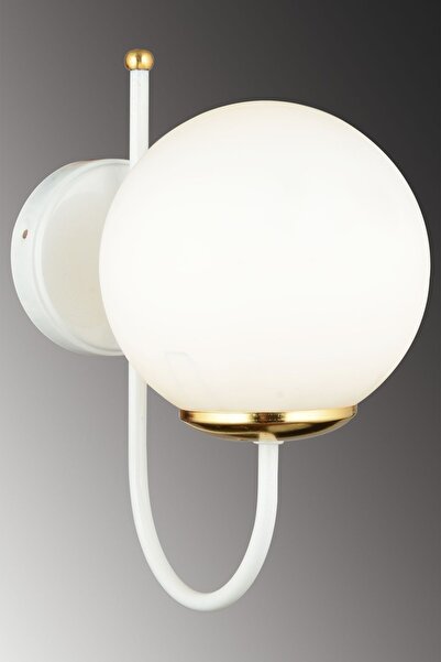 SONSUZ AYDINLATMA&AVİZE White UFO White Glop Glass Upward Facing Modern Sconce