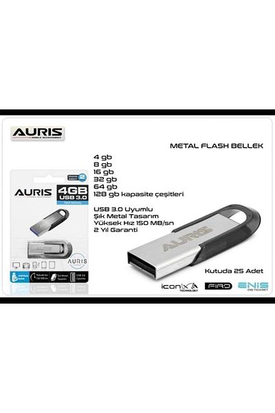 Auris 8 GB USB Auris 3.0 Flash Memory Metal New Model Stylish Design