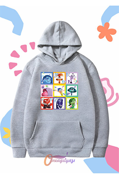 oneagılyazı Унисекс детска суитшърт - двустранен принт, с качулка и голям размер