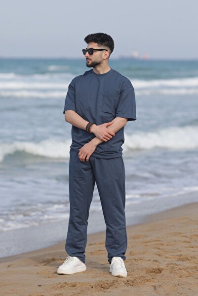 OKULCUBABA Ανδρικό Σετ Πιτζάμες με Ελαστική Μέση - Άνετη Εφαρμογή